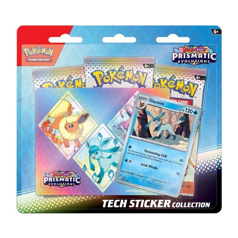 FÖRHANDSVISNING: Pokemon SV8.5 - Prismatic Evolutions Tripple Blister - Glaceon (Börjar säljas när mer info finns)