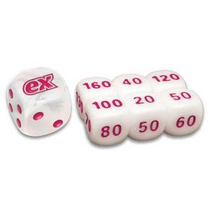 White Flare Damage Counter Dice Set, 6 Plus Bonus Dice (From Elite Trainer Box)