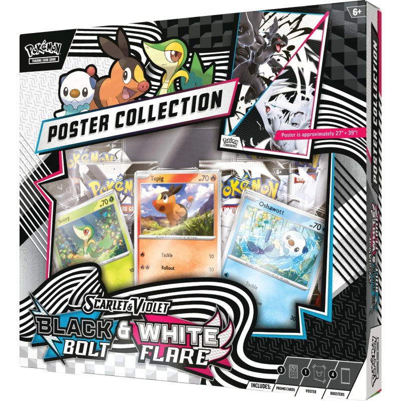 [MAX 1 PER HOUSEHOLD] PRE-BUY: Pokemon SV10.5 - Black Bolt & White Flare - Unova Poster Collection (Preliminary release July 18:th 2025)