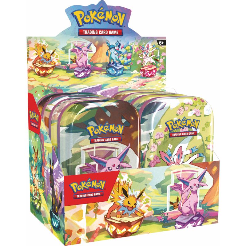 FÖRHANDSVISNING: Pokemon SV8.5 - Prismatic Evolutions Mini Tin Bundle (8 mini tins) (Börjar säljas när mer info finns)