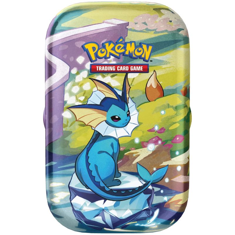 FÖRHANDSVISNING: Pokemon SV8.5 - Prismatic Evolutions Mini Tin Vaporeon (Börjar säljas när mer info finns)