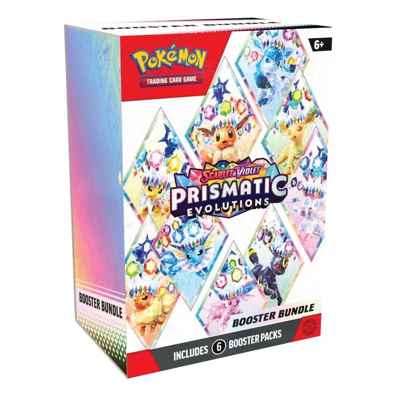 FÖRHANDSVISNING: Pokemon SV8.5 - Prismatic Evolutions Booster Bundle (Innehåller 6 boosters) (Börjar säljas när mer info finns)