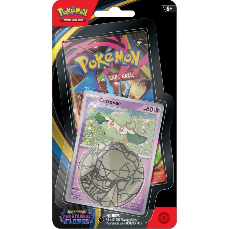 [MAX 1 PER HUSHÅLL] Pokémon, ME02: Phantasmal Flames, Checklane Blister Pack: Cottonee