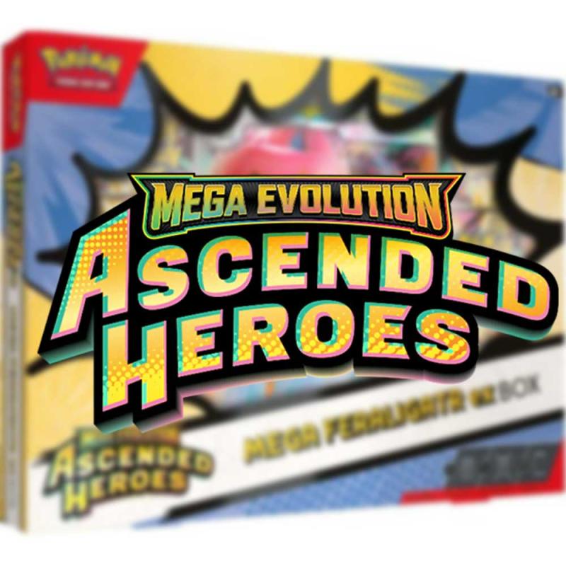 [MAX 1 PER HUSHÅLL] FÖRKÖP: Pokémon, ME2.5: Ascended Heroes, MEGA ex Box - Slumpad Version (Preliminär release 24 april)