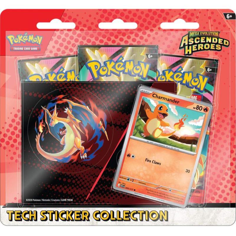 [MAX 1 PER HUSHÅLL] Pokémon, ME2.5: Ascended Heroes, Tech Sticker Collection - Charmander