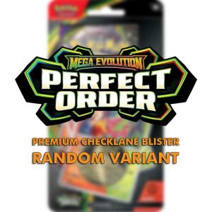 [MAX 1 PER HUSHÅLL] Pokémon, ME03: Perfect Order, PREMIUM Checklane Blister Pack: Slumpad Variant