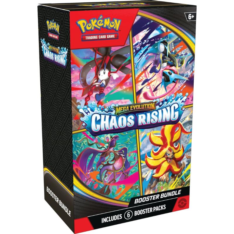 [MAX 1 PER HOUSEHOLD] Pokémon, ME04: Chaos Rising, Booster Bundle (Innehåller 6 boosters)