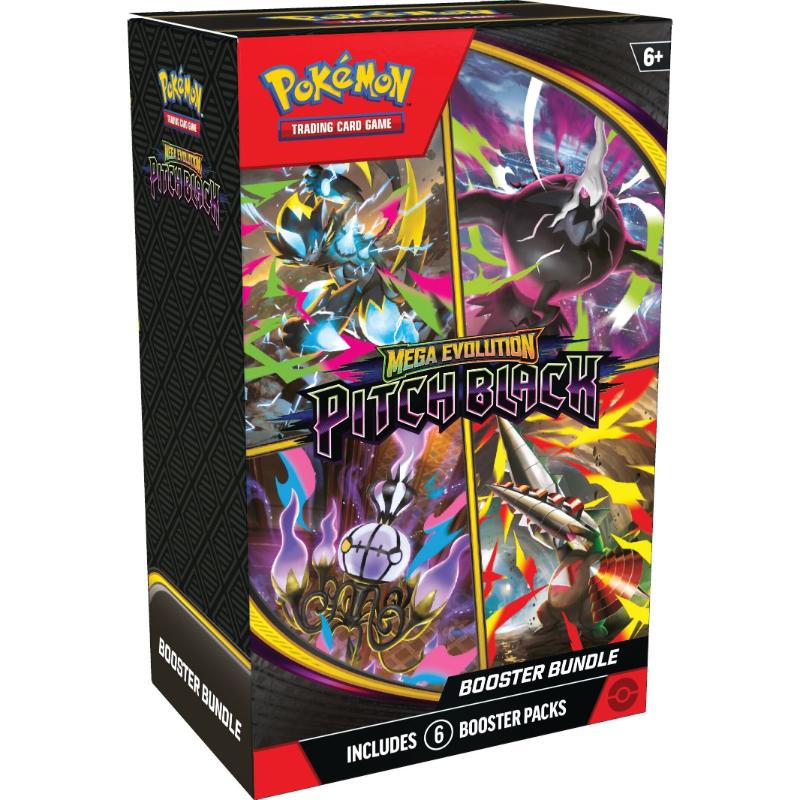 [MAX 1 PER HOUSEHOLD] Pokémon, ME05: Pitch Black, Booster Bundle (Innehåller 6 boosters)