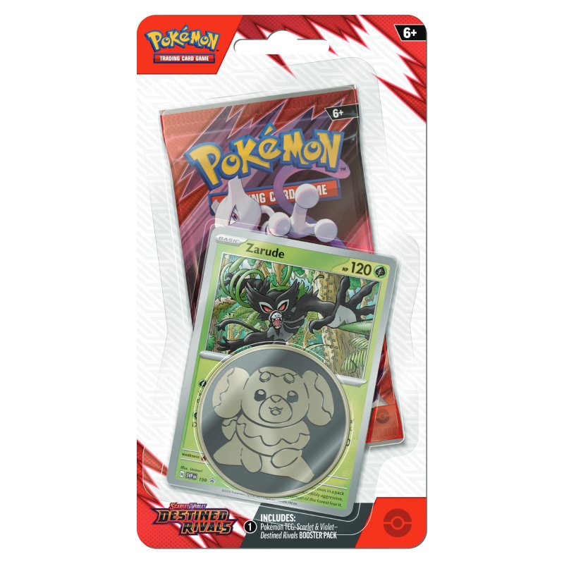 [MAX 1 PER HUSHÅLL] FÖRKÖP: Pokémon, SV10: Destined Rivals, Checklane Blister Pack: Zarude (Preliminär release 30:e maj 2025)
