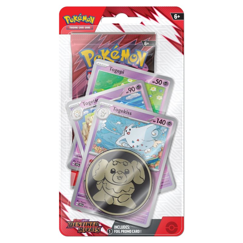 [MAX 1 PER HUSHÅLL] FÖRKÖP: Pokémon, SV10: Destined Rivals, PREMIUM Checklane Blister Pack: Togekiss (Preliminär release 30:e maj 2025)
