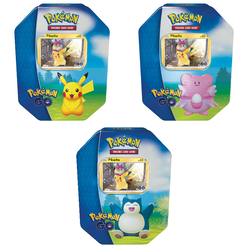 FÖRHANDSVISNING: Pokemon – Pokemon GO Tin x 3 (Pikachu, Snorlax & Blissey) (Börjar säljas när mer info finns)