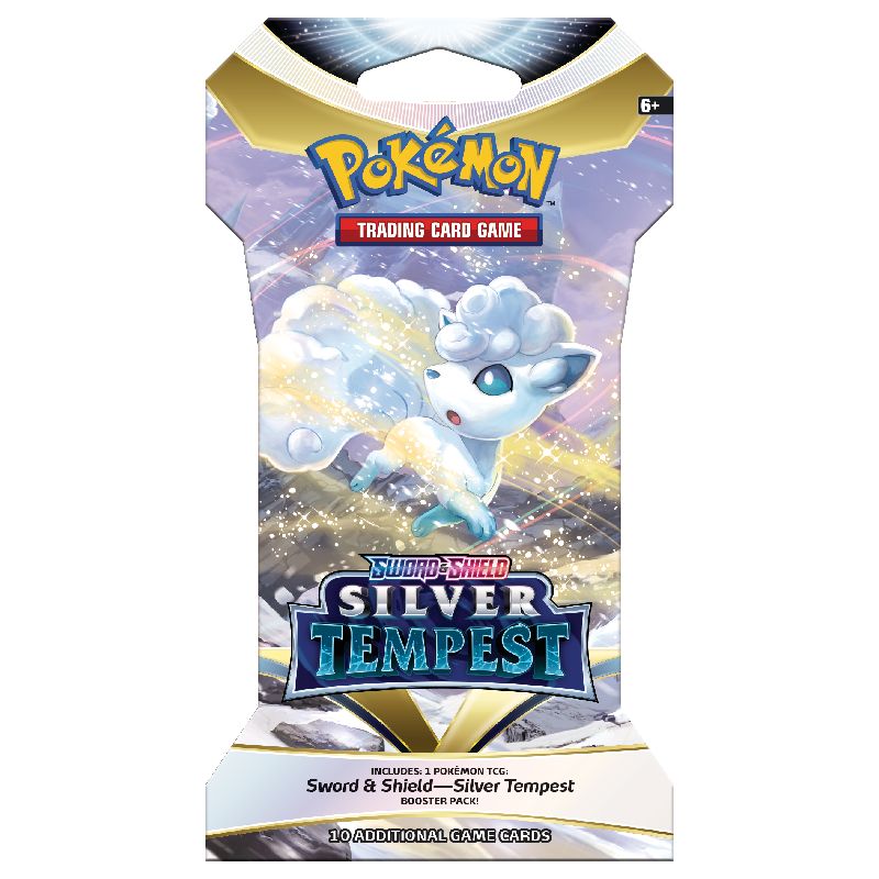 Pokémon, Sword & Shield 12: Silver Tempest, 1 Sleeved Booster [Random art på sleeven]