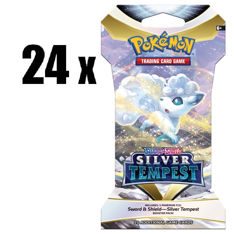 Pokémon, Sword & Shield 12: Silver Tempest, Sleeved Booster Display (24 sleeved boosters)