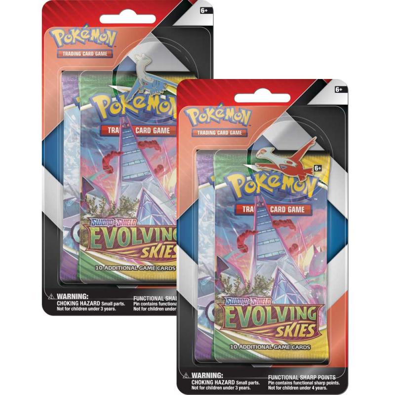 Pokémon, 2-Pack Pin Blister x 2 (Latios + Latias) (Evolving Skies & Chilling Reign)