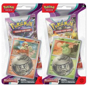 Pokémon, SV2: Paldea Evolved, Checklane Blister Pack x 2 (Smoliv + Growlithe)