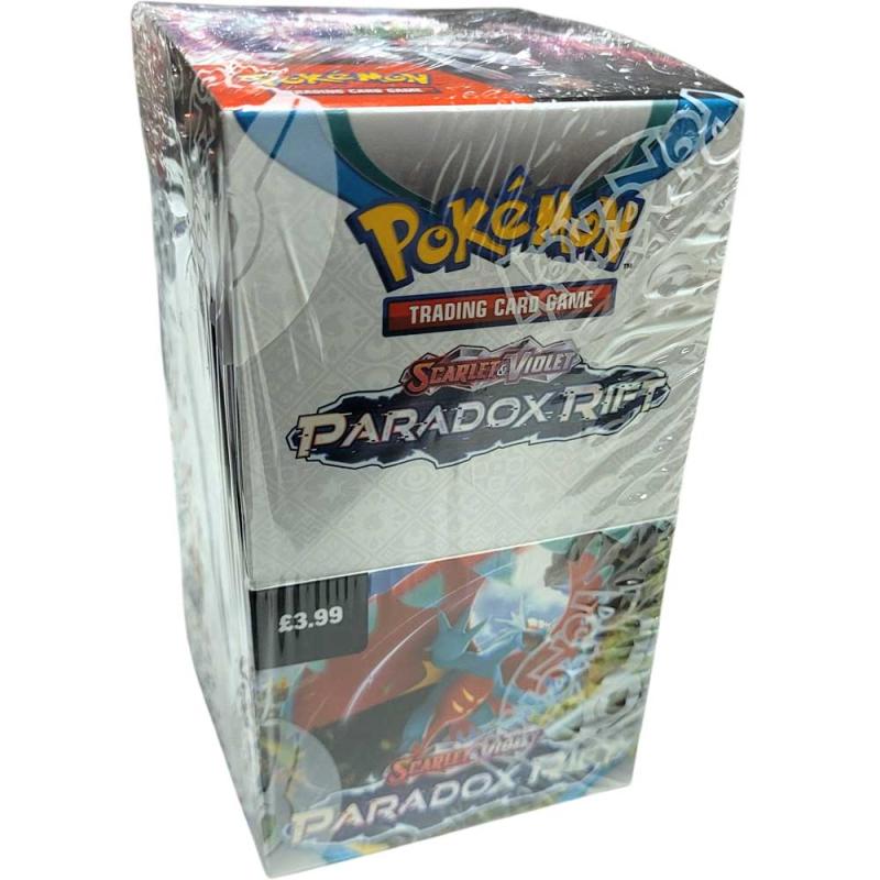 Pokémon, SV4: Paradox Rift, LITEN Booster Box [Innehåller 18 boosters] (Plasten på boxen är ojämn)
