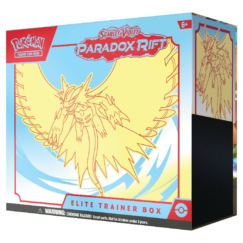 Pokémon, SV4: Paradox Rift, Elite Trainer Box: Roaring Moon (Blue)