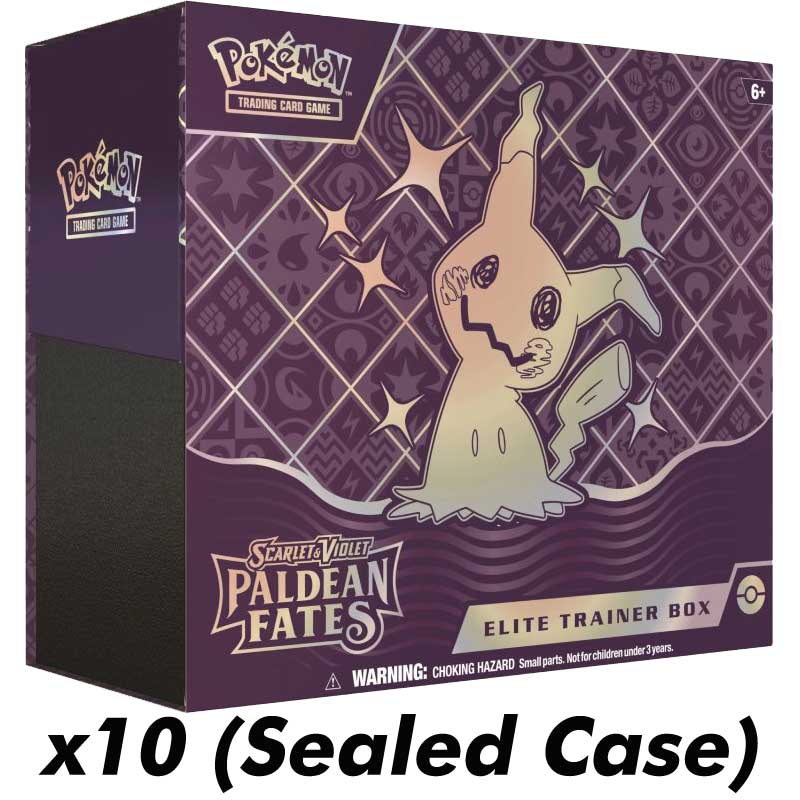 Pokemon Scarlet & Violet Paldean Fates Elite Trainer Box x 10 (Hel Case)