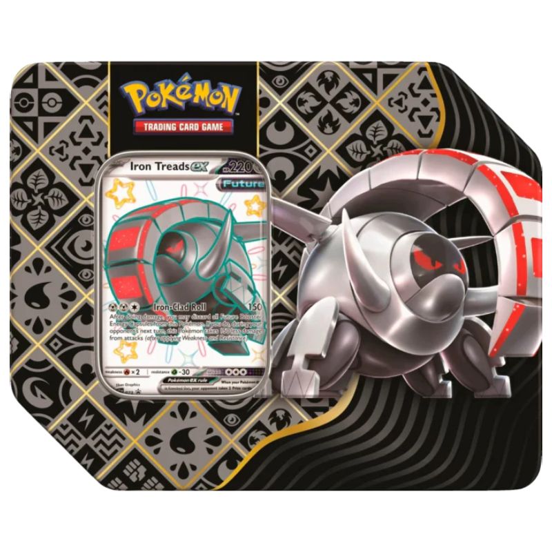 Pokemon Scarlet & Violet Paldean Fates Special Tin Iron Treads [5 Boosters]