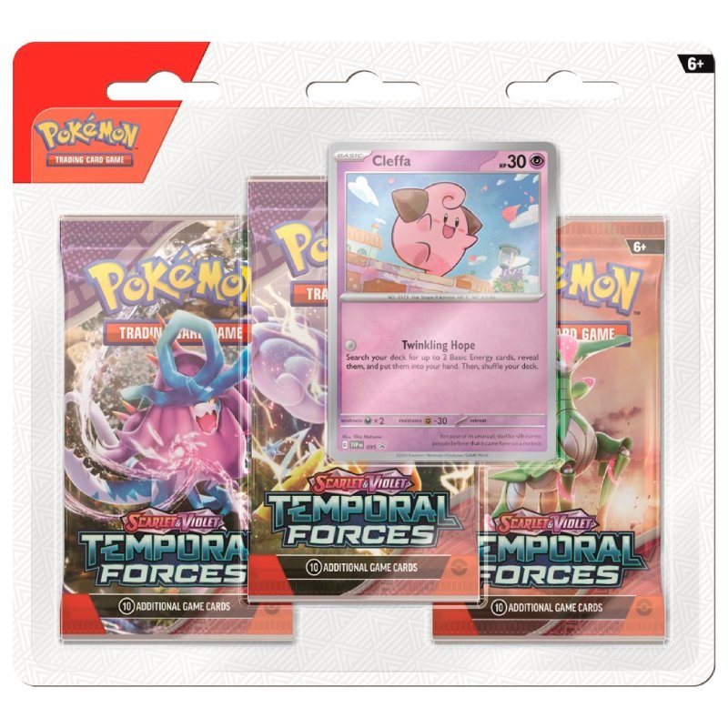 Pokémon, SV5: Temporal Forces, Three Pack Blister: Cleffa