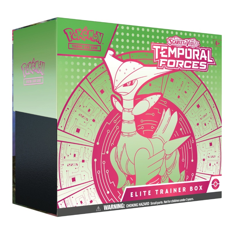 Pokémon, SV5: Temporal Forces, Elite Trainer Box: Iron Leaves (Green)