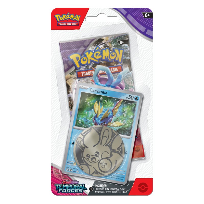 Pokémon, SV5: Temporal Forces, Checklane Blister Pack: Carvanha