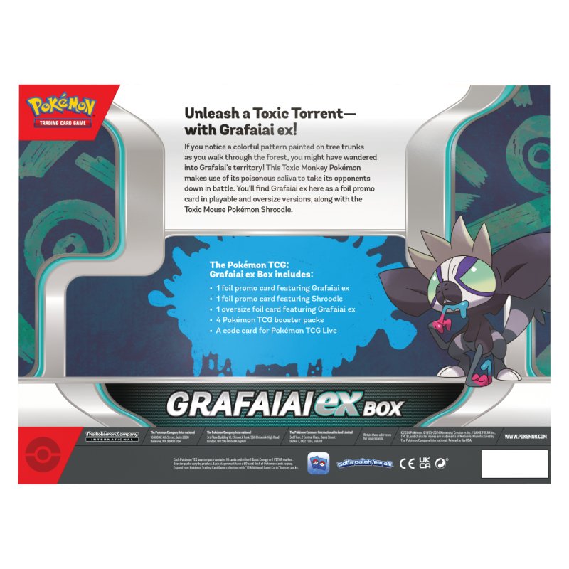 GCC Pokémon: Box Grafaiai Ex - Carta Promo Olografica + 4 Buste Espansione