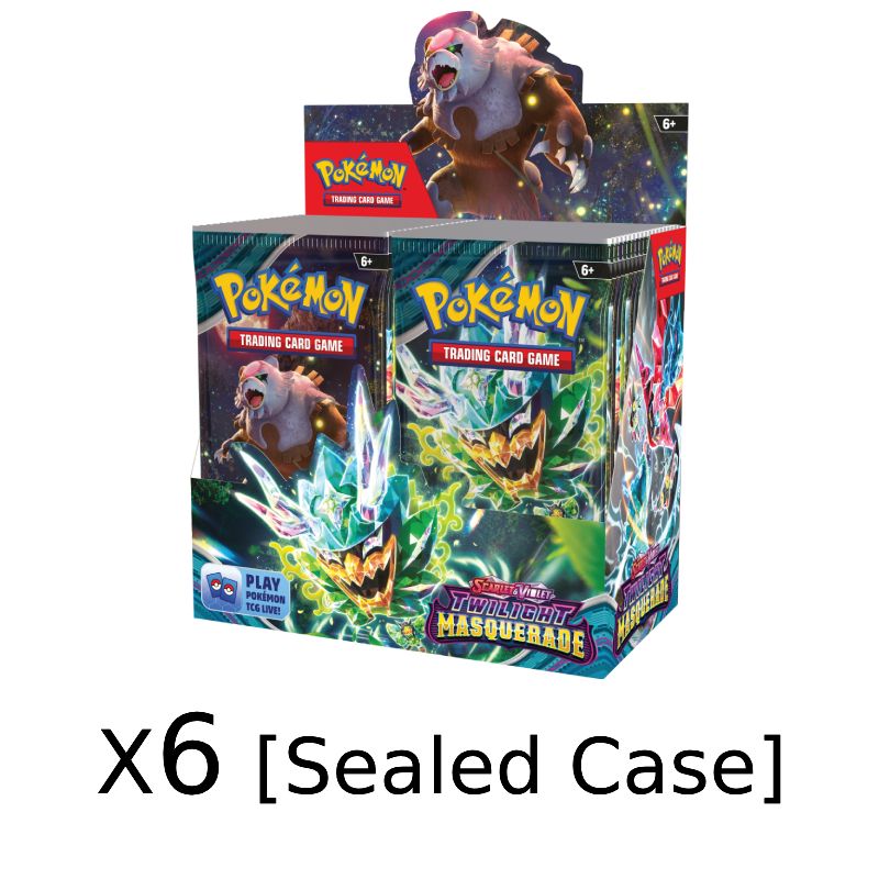 PRE-BUY: Pokémon, SV6: Twilight Masquerade, Sealed Case (6 booster boxes) (Preliminary release May 24:th 2024)