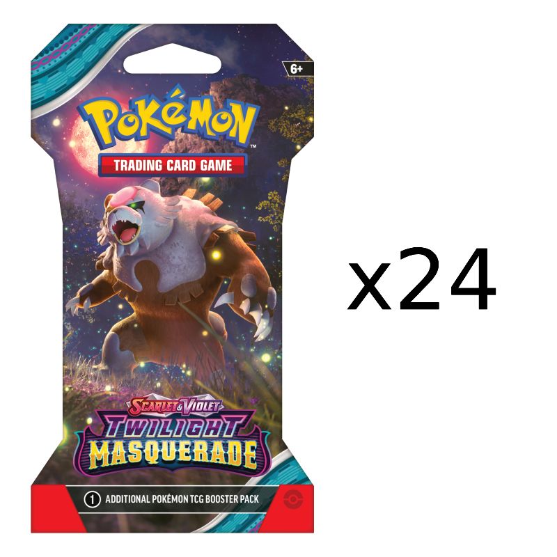 PRE-BUY: Pokémon, SV6: Twilight Masquerade, Sleeved Booster Display (24 sleeved boosters) (Preliminary release May 24:th 2024)