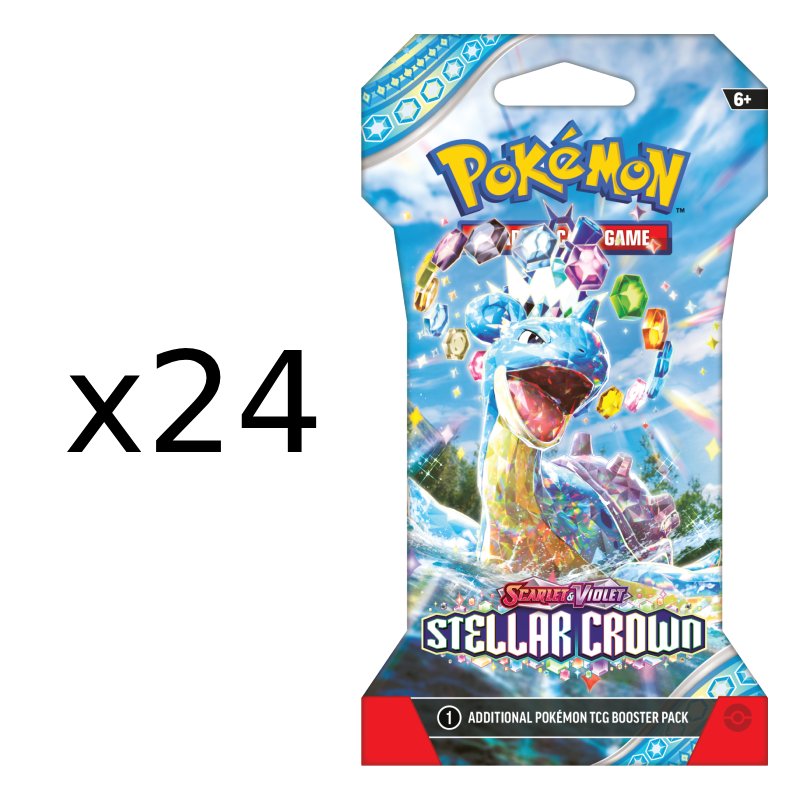 Pokémon, SV7: Stellar Crown, Sleeved Booster Display (24 sleeved boosters)