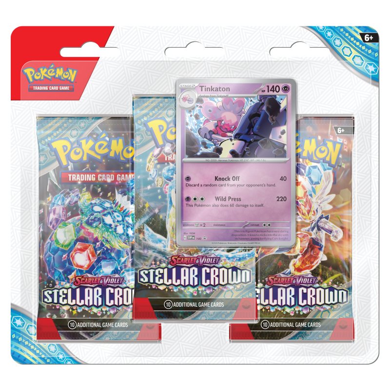 Pokémon, SV7: Stellar Crown, Three Pack Blister: Tinkaton