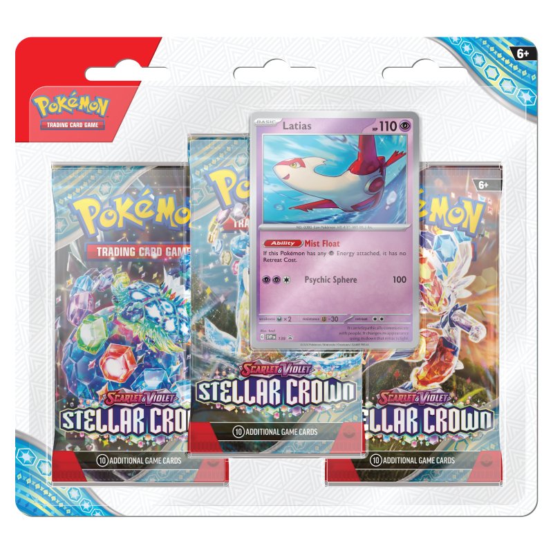 Pokémon, SV7: Stellar Crown, Three Pack Blister: Latias