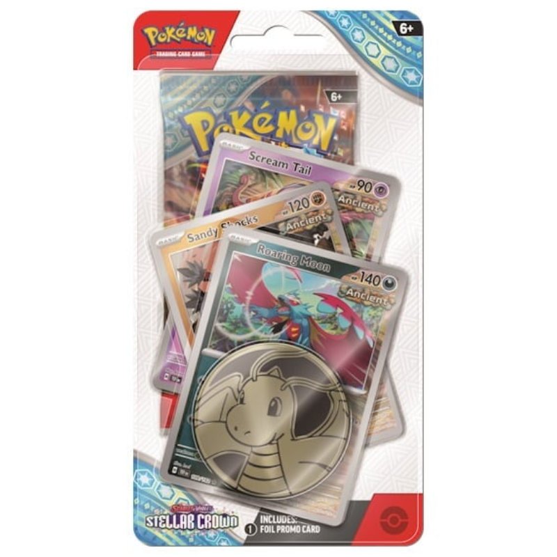 Pokémon, SV7: Stellar Crown, PREMIUM Checklane Blister Pack: Roaring Moon