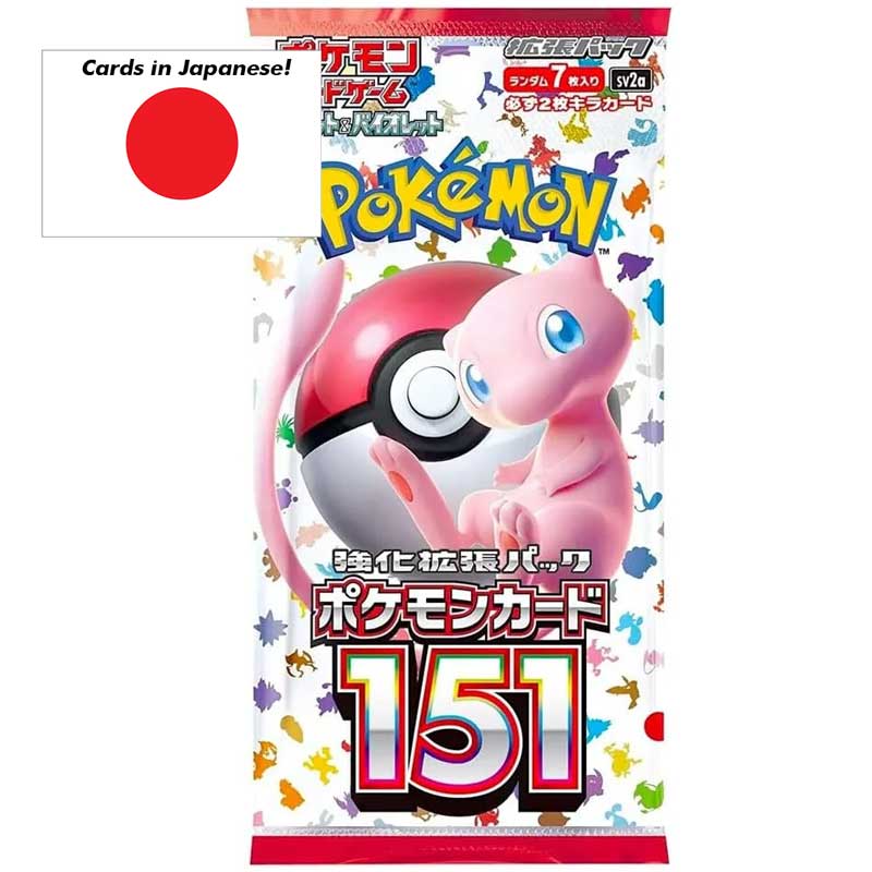 Pokémon Scarlet & Violet: 151 (Sv2a) Booster (7 Kort) – JAPANSK