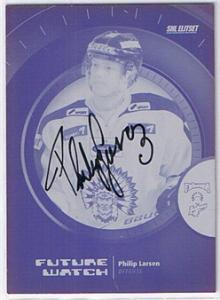 SHL Press Plate, Signed Future Watch, Philip Larsen Frölunda Indians (Case topper)