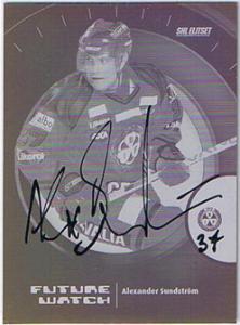 SHL Press Plate, Signed Future Watch, Alexander Sundström Brynäs IF
