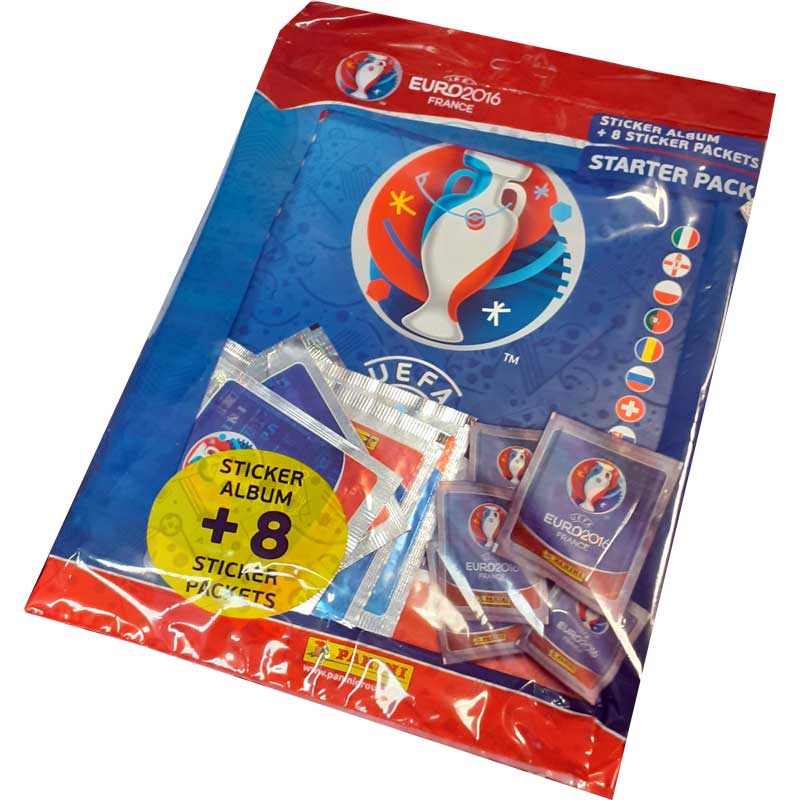 1 Starter Pack (Including 8 packs), Panini Stickers Euro 2016