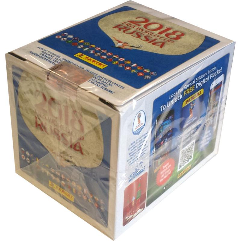 Version 0-670: Box (50 packs per box) Panini Stickers World Cup 2018