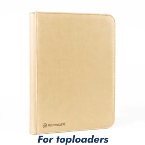 Rebinder - Toploader Zipped 9-Pocket Binder - Sand [FOR TOPLOADERS]