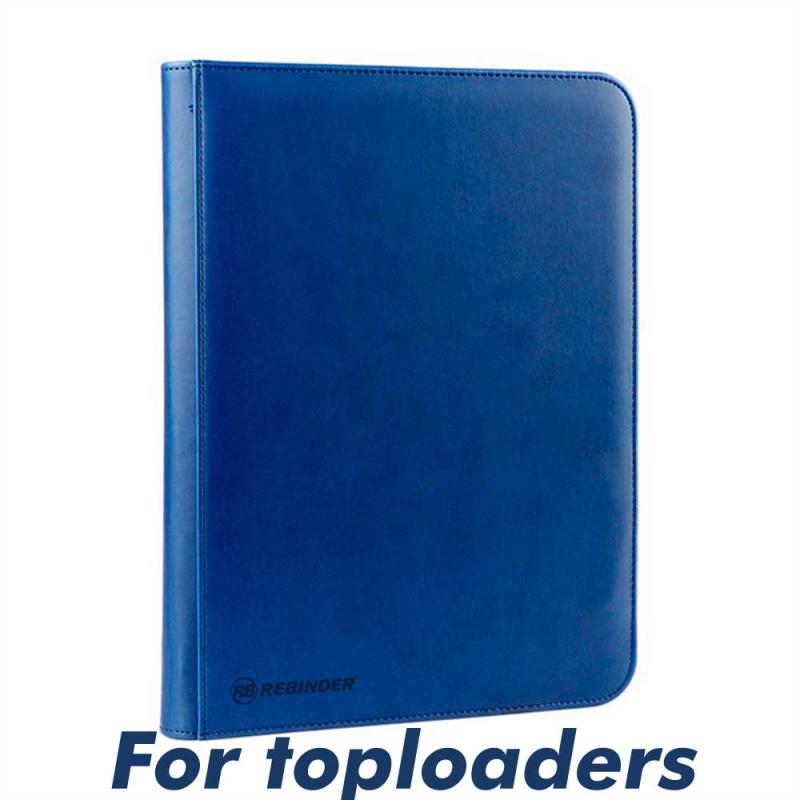 Rebinder - Toploader Zipped 9-Pocket Binder - Blue [FOR TOPLOADERS]