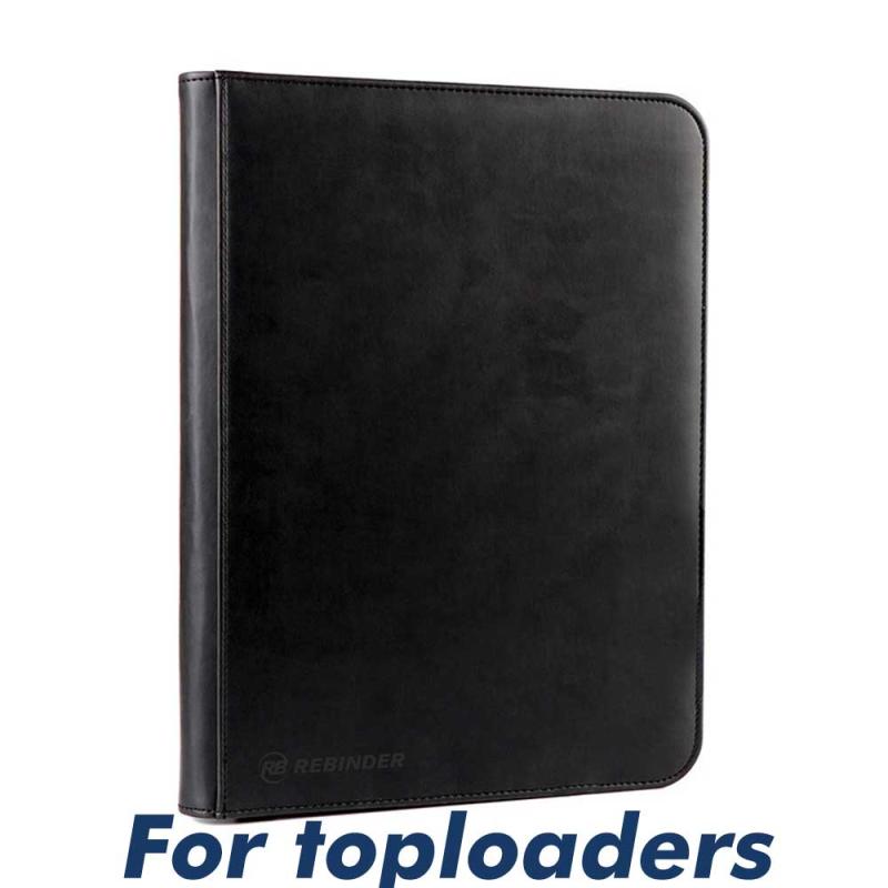 Rebinder - Toploader Zipped 9-Pocket Binder - Black [FOR TOPLOADERS]