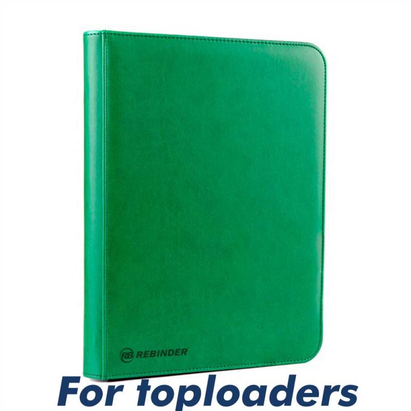 Rebinder - Toploader Zipped 9-Pocket Binder - Green [FOR TOPLOADERS]