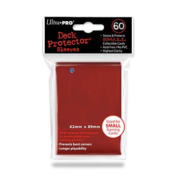Small deck protector sleeves, Red, 60ct - Ultra Pro