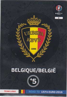 Logos / Team Badges, Adrenalyn Road to Euro 2016, Belgique / Belgie