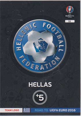 Logos / Team Badges, Adrenalyn Road to Euro 2016, Hellas