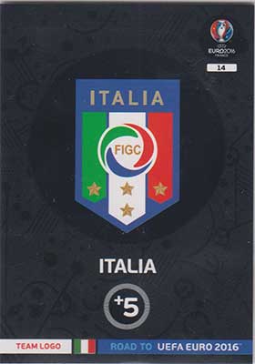 Logos / Team Badges, Adrenalyn Road to Euro 2016, Italia