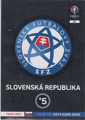 Logos / Team Badges, Adrenalyn Road to Euro 2016, Slovenska Republika