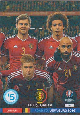 Line-up Cards, Adrenalyn Road to Euro 2016, Belgique / Belgie (2)