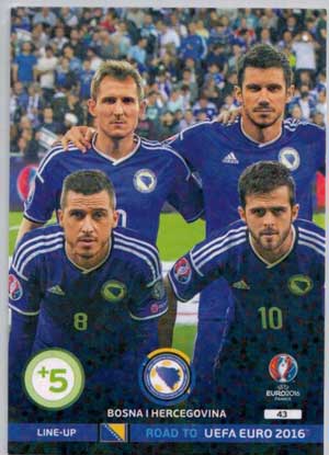 Line-up Cards, Adrenalyn Road to Euro 2016, Bosna I Hercegovina (1)