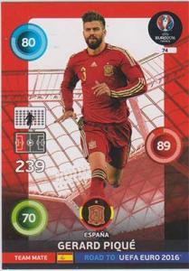Team Mates, Adrenalyn Road to Euro 2016, ESP, Gerard Pique